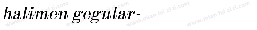 halimen gegular字体转换